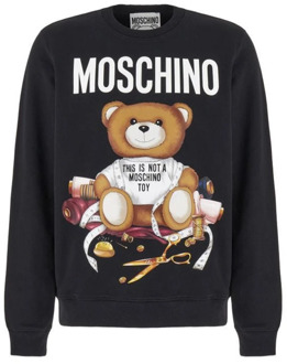 Moschino Zwarte Sweaters voor Heren Moschino , Black , Heren - XL