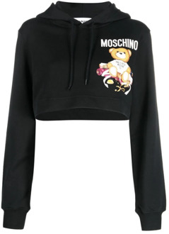 Moschino Zwarte Sweatshirt Damesmode Moschino , Black , Dames