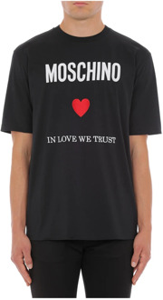Moschino Zwarte T-shirts en Polos Moschino , Black , Heren - 2Xl,Xl,L,M,S