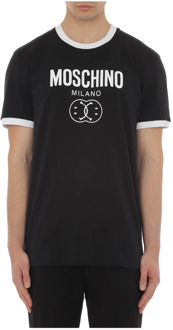 Moschino Zwarte T-shirts en Polos Moschino , Black , Heren - L,M,S
