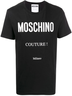 Moschino Zwarte T-shirts en Polos Moschino , Black , Heren - S
