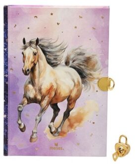 Moses dagboek met slot, paarden