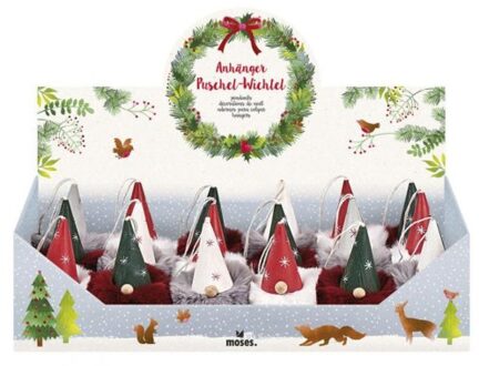 Moses Kerst kabouterhanger pompom assorti