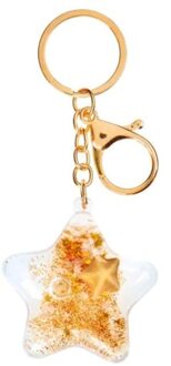Moses Kerst sleutelhanger ster glitter assorti