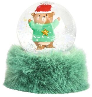 Moses Kerst sneeuwbal kunststof pluche 6,5 cm assorti