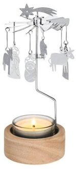 Moses kerst theelichthouder carrousel kerststal