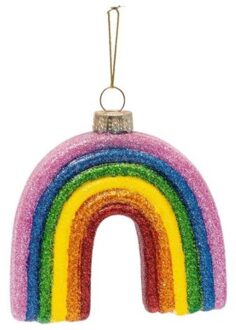 Moses Kerstbal glazen regenboog hanger