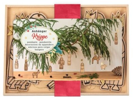 Moses Kerststal hangers hout set van 10 soorten