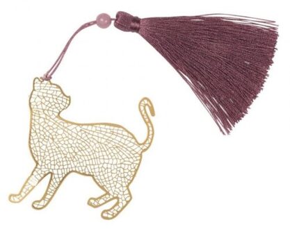 Moses Libri_x boekenlegger metaal met kwast - kat