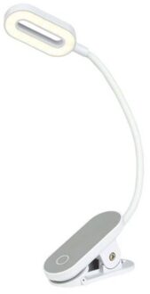 Moses Libri_x led leeslamp met clip usb oplaadbaar wit