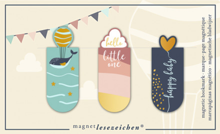 Moses Magnetische boekenlegger hello baby set à 3 stuks