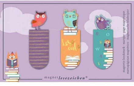 Moses Magnetische boekenlegger leesuilen set à 3 stuks