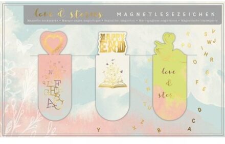 Moses Magnetische boekenlegger love & stories, set à 3 stuks