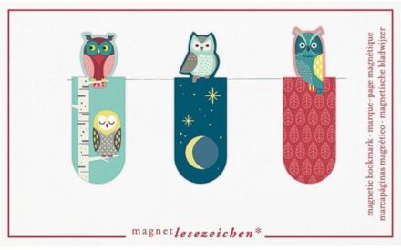 Moses Magnetische Boekenlegger Nachtuilen Set Van 3 Blauw