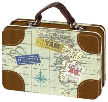 Moses Reizen Mini Koffer 10,5 X 7,3 Cm Bruin