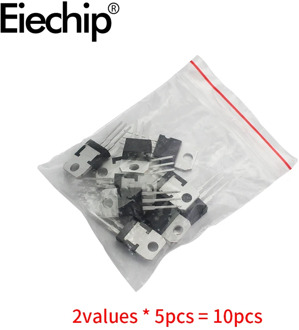 Mosfet Transistor Set TIP122 + TIP127 TO-220 Darlington Transistor NPN 100V 5A 2 values * 5 = 10pcs