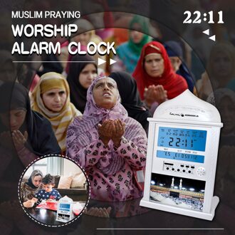 Moslim Praye En Aanbidding Wekker Ramadan Lcd Display Wekker Moslim Ramadan Gebed Service Lcd Decor Klok