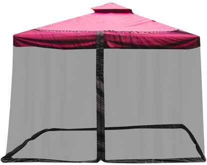 Mosquito Bug Netto Parasol Outdoor Gazon Tuin Camping Paraplu Zonnescherm Cover 275*230Cm/300*230Cm/300*230Cm/300*300*230Cm zwart / CenterPost 275x230cm