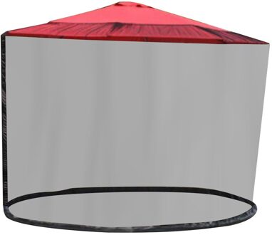 Mosquito Bug Netto Parasol Outdoor Gazon Tuin Camping Paraplu Zonnescherm Cover Klamboe Luifel Moustiquaire Mosquitera Cama zwart / banaan 300x230cm