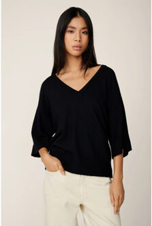 Moss Copenhagen 17626 eslina rachelle v pullover Zwart - L / XL
