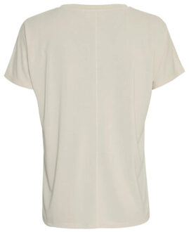 Moss Copenhagen 18167 fenya modal neck tee Beige - XS / S