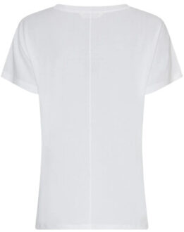 Moss Copenhagen 18167 fenya modal neck tee Wit - M / L