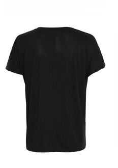 Moss Copenhagen 18167 mschfenya modal v neck tee Zwart - M / L