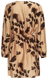 Moss Copenhagen 19462 nilla romina short dress - maat M Taupe