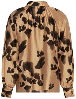 Moss Copenhagen Blouse lange mouw 19463 nilla Bruin - S