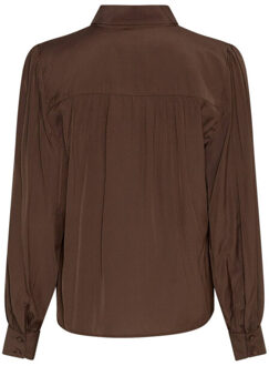 Moss Copenhagen Blouse lange mouw 19533 juliana Bruin - XS