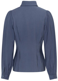 Moss Copenhagen Blouse lange mouw 19756 elsa - maat S Blauw