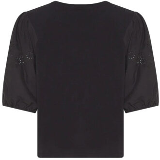 Moss Copenhagen Cebrina top 2/4 mouw - maat M / L Zwart