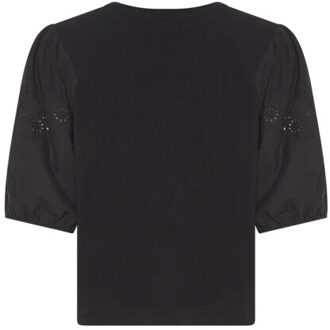 Moss Copenhagen Cebrina top 2/4 mouw Zwart - XS / S