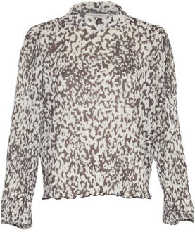 Moss Copenhagen Plisse top donette illenora Beige - M / L