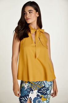 Mosterddetail mouwloze top Mosterdgeel - EU 36 / UK 8