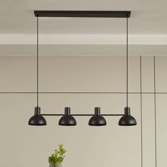 Mostrid hanglamp, zwart, 4-lamps zwart mat