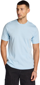Moswood T-shirts Heren - Blauw - Maat XL - Katoen Jersey Blue