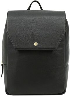 MÔSZ Billy Backpack 15" plain black Zwart - H 37 x B 27 x D 13