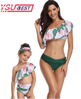 Mother Daughter Swimsuits Flower Mommy And Me Swimwear Bikini Family Matching Clothes Family Look Mom And Daughter Bathing Suit