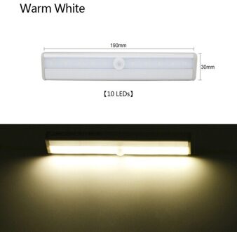 Motion Sensing Led 10LED warm licht / USB Rechargeable