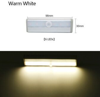 Motion Sensing Led 6LED warm licht / USB Rechargeable