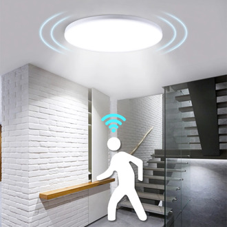 Motion Sensor Led Ceiling Light Fixtures Surface Mounted Ceiling Lamp 12W 18W Panel Night Light 220V For Home Bedroom Stairway