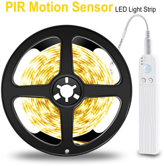 Motion Sensor Led Light Strip Battery Power Flexible Tiras Led 5V Auto Sensing Lamp Tape Ribbon 2835 SMD Cabinet Closet Lighting