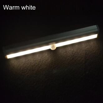 Motion Sensor LED Nachtlampje 6 10 LEDs Hoge Lumen Draadloze PIR Lamp Onder Kast Verlichting Keuken Garderobe Noodverlichting warm wit / 6 LEDs 2AAA accu