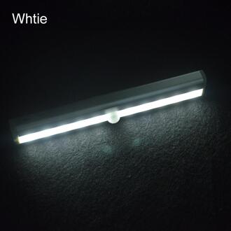 Motion Sensor LED Nachtlampje 6 10 LEDs Hoge Lumen Draadloze PIR Lamp Onder Kast Verlichting Keuken Garderobe Noodverlichting wit / 10 LEDs 4AAA accu