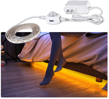 Motion Sensor LED Under Cabinet Light 1m 2m 3m 4m 5m 12V Flexible PIR Night Light Kitchen Wardrobe Bed Lighting