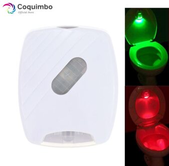 Motion Sensor Toiletbril Verlichting 2 Kleuren Batterij Operated Wc Deksel Inductie Backlight Voor Toiletpot Badkamer Nachtlampje