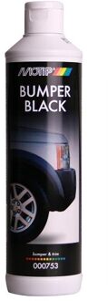 Motip Bumper zwart | Voor herstellen bumper Kleur & Glans | Kunststof bumpers | 500ML