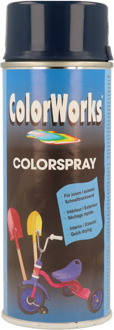 Motip Colorworks Colorspray - Hoogglans - 400 ml - Staalblauw