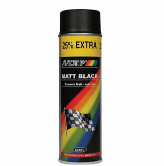 Motip Lak Zwart Mat - 500ml